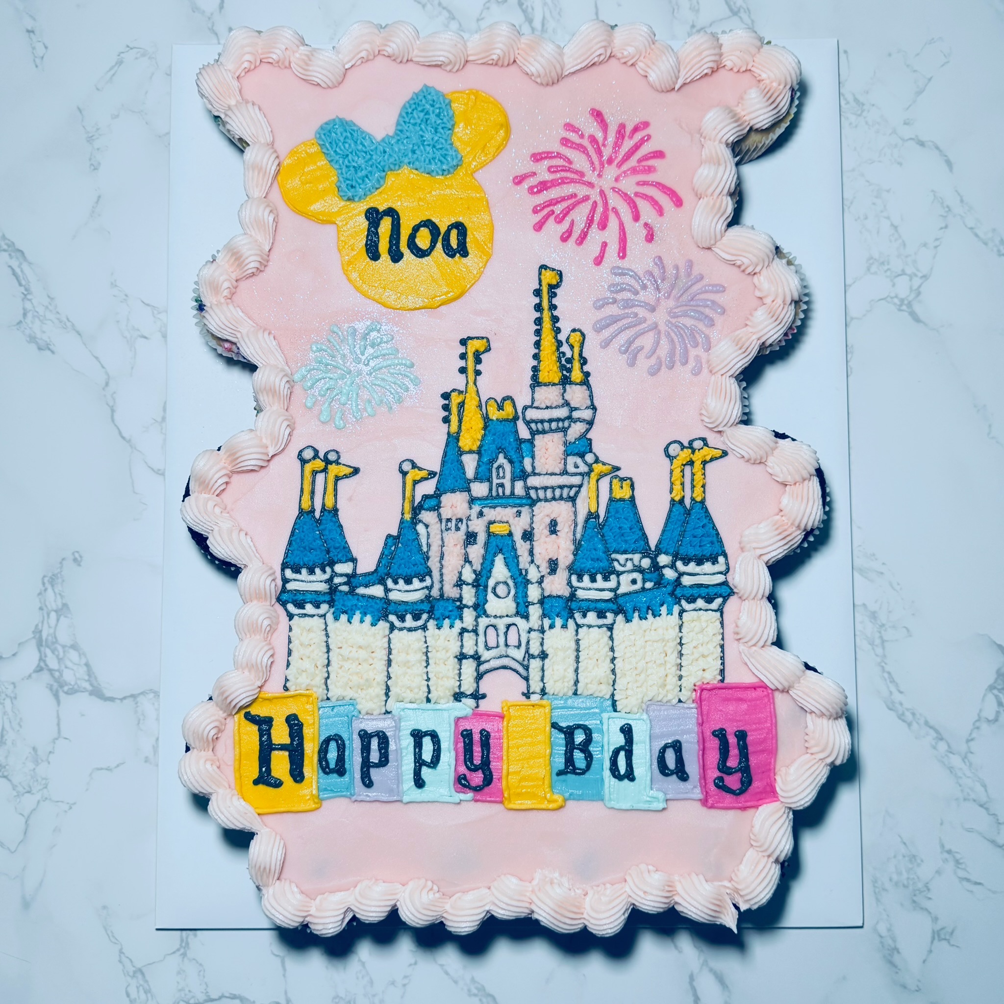 Disney castle birthday cake